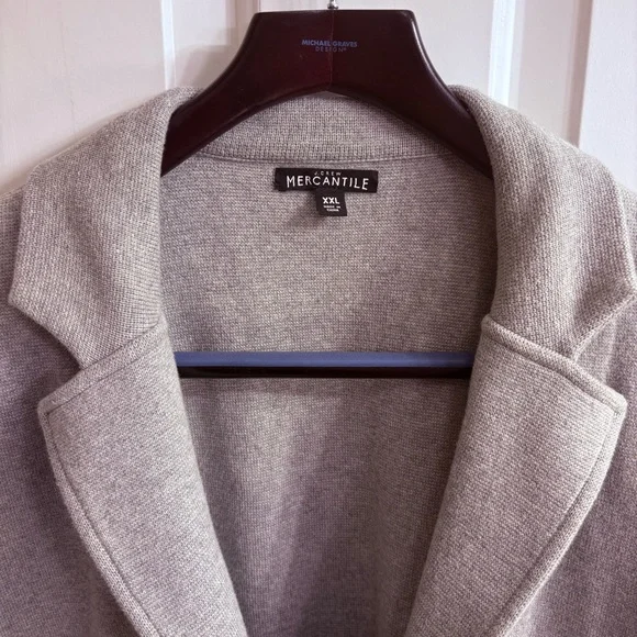 J. Crew Mercantile Light Gray Women's Sweater Blazer XXL - Picture 4 of 13